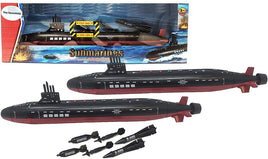 16.5 Inch Toy Navy Black Submarine with Sound Effects and Torpedo (2 Pack)