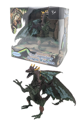 The Legendary Green Blue Winged Dragon Monster Small Figurine